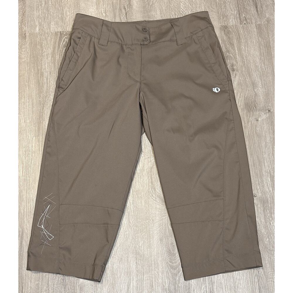 Pearl Izumi Capri Woman's L 34x21 Gray Lightweight Cycling Pants‎ Pockets Active